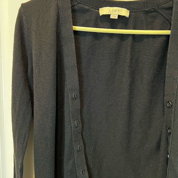 Ann Taylor Loft Black Long Sleeve Cardigan Size Small - Picture 9 of 10